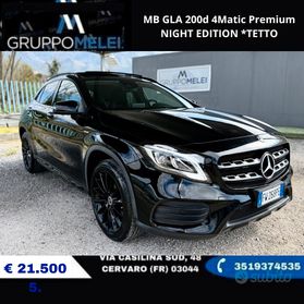 MB GLA 200d 4Matic Premium NIGHT EDITION *TETTO