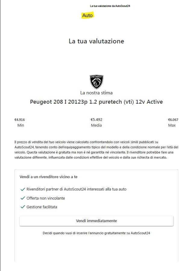 Peugeot 208 1.2 VTi 82cv 3P Motore Fuso