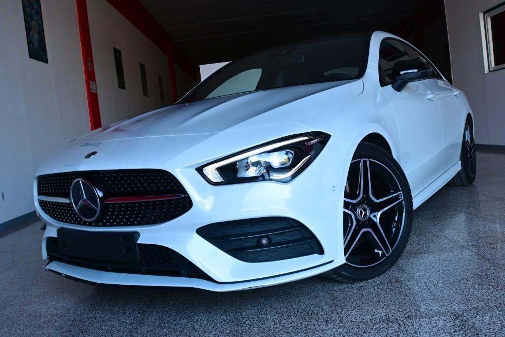 MERCEDES-BENZ CLA 180D 116CV 6M. AMG LINE ( FARI LED - CRUISE - PELLE - NAVI PREMIUM - NIGHT PACK - PARK ASSIST - TELECAMERA POST. - CERCHI 18 )