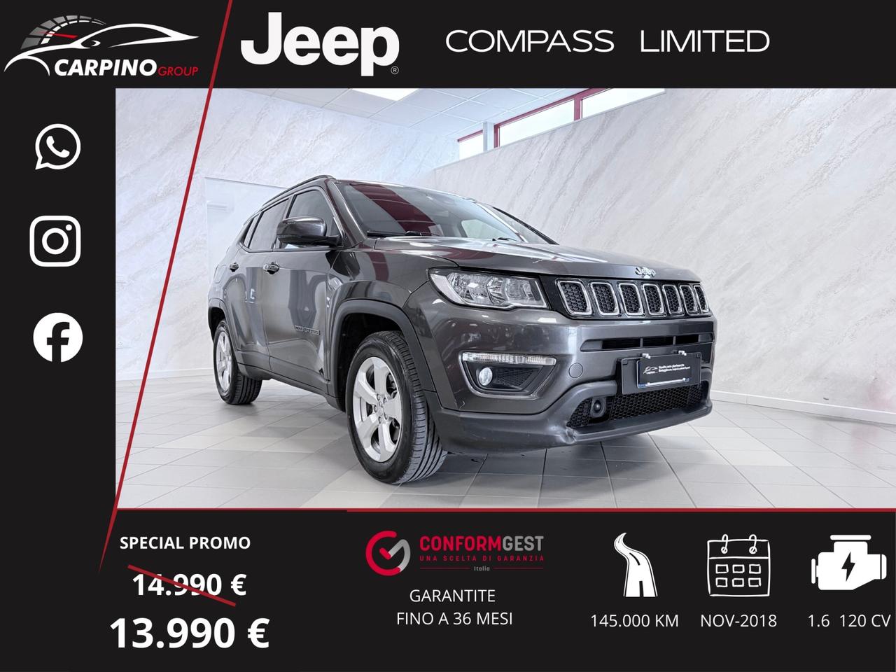 Jeep Compass 1.6 Multijet II 2WD Limited