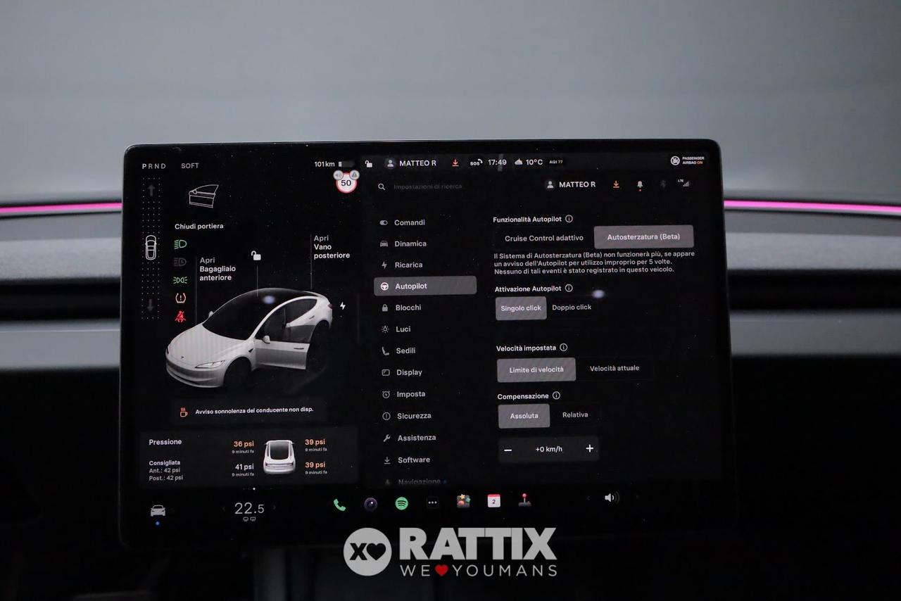 Tesla Model 3 motore elettrico Premium RWD + tetto panoramico & Wallbox