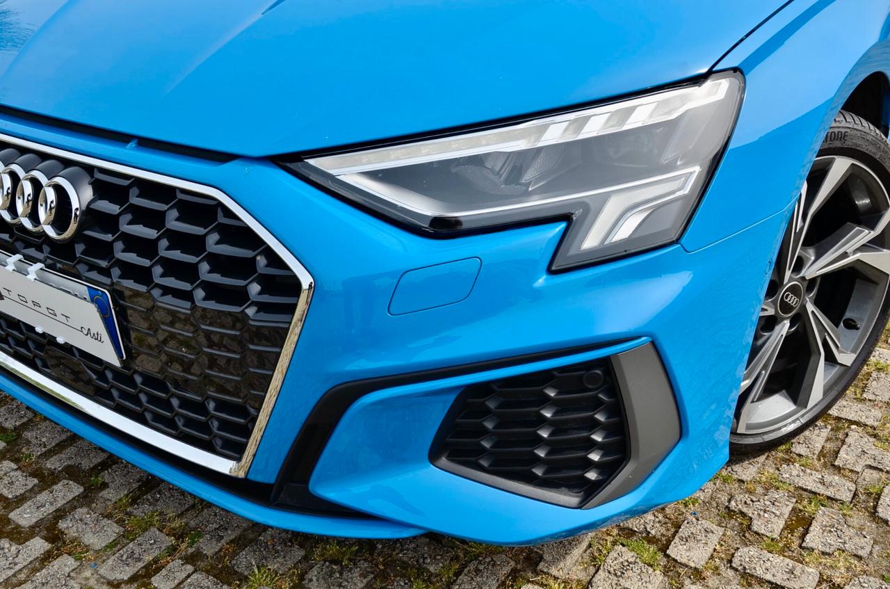 AUDI A3 SPB 30 1.0 TFSI S-LINE EDITION 110cv, UNICOPROPRIETARIO, SERVICE AUDI, UFF ITALIANA, EURO 6D, NAVI, RETROCAMERA, 18", PERMUTE