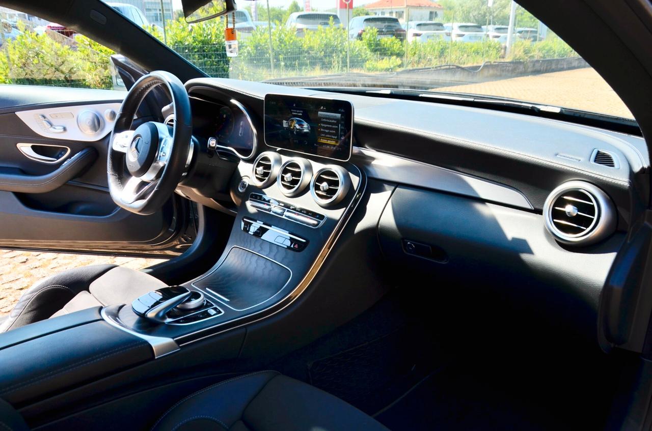 MERCEDES-BENZ C200 COUPE MHEV MILD HYBRID (EQ-BOOST) PREMIUM PLUS 184cv AUTO, UFF ITALIANA, SERVICE UFF MERCEDES, TETTO, HI-FI BURMESTER, FARI MULTIBEAM, 19", RETRO 360, PERMUTE