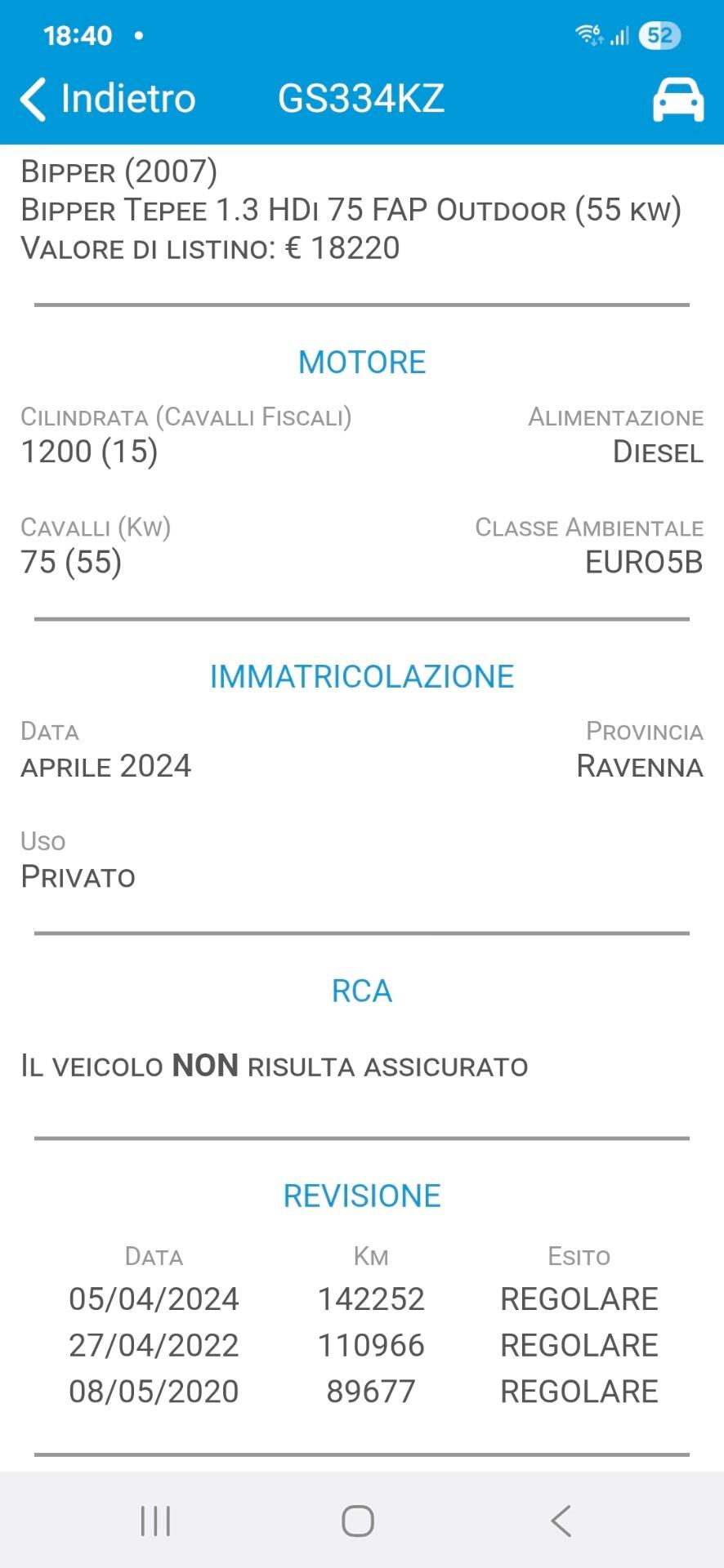 Peugeot Bipper Tepee 1.3 HDi 75 FAP Outdoor