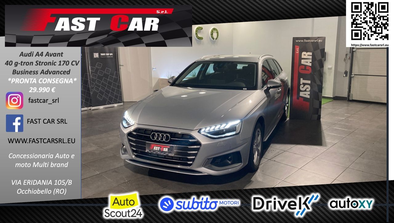 Audi A4 Avant 40 g-tron S tronic Business Advanced *PRONTA CONSEGNA*