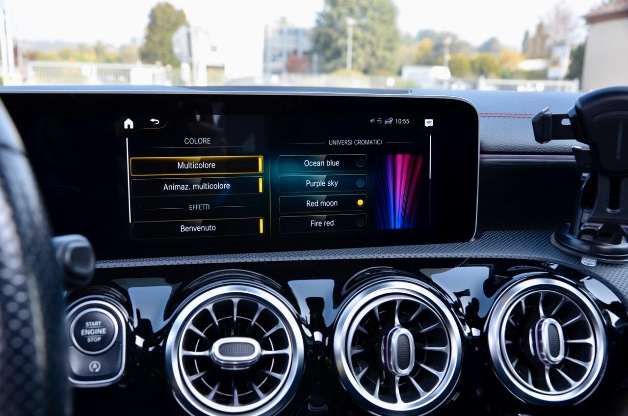 MERCEDES-BENZ CLA 200d COUPE PREMIUM AMG LINE 150cv AUTO, SERVICE CON FATTURE, EURO 6D, TETTO, HI-FI BURMESTER, NIGHT PACK, FARI MULTIBEAM, LUCI A 64 COLORI, RETRO 360°, PERMUTE