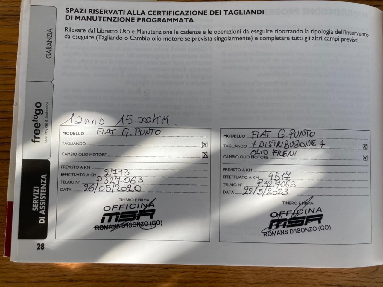 FIAT GRANDE PUNTO (KM 7.238) NUOVA DI FABBRICA