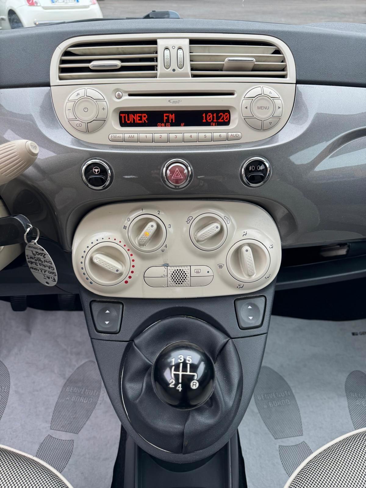 Fiat 500 1.2 BENZ LOUNGE NEOPATENTATI 2009