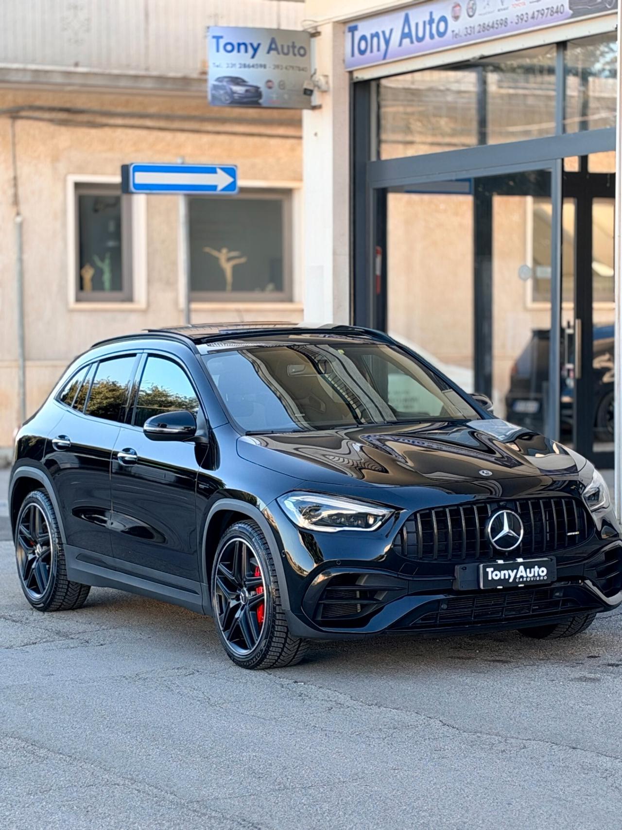 Mercedes-benz GLA 45 AMG S 4matic TURBO con TETTO APRIBILE,AMG PERFOMANCE,LUCI SOFFUSE,INTERNI IN PELLE AMG,VOLANTE AM