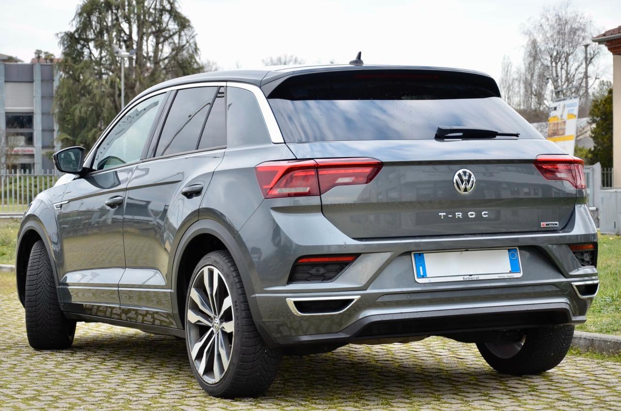 VOLKSWAGEN T-ROC 2.0 TDI R-LINE 4MOTION 150cv DSG, UFF ITALIANA, SERVICE VW, FULL LED, NAVI, LUCI AMBIENTE, 19", PERMUTE