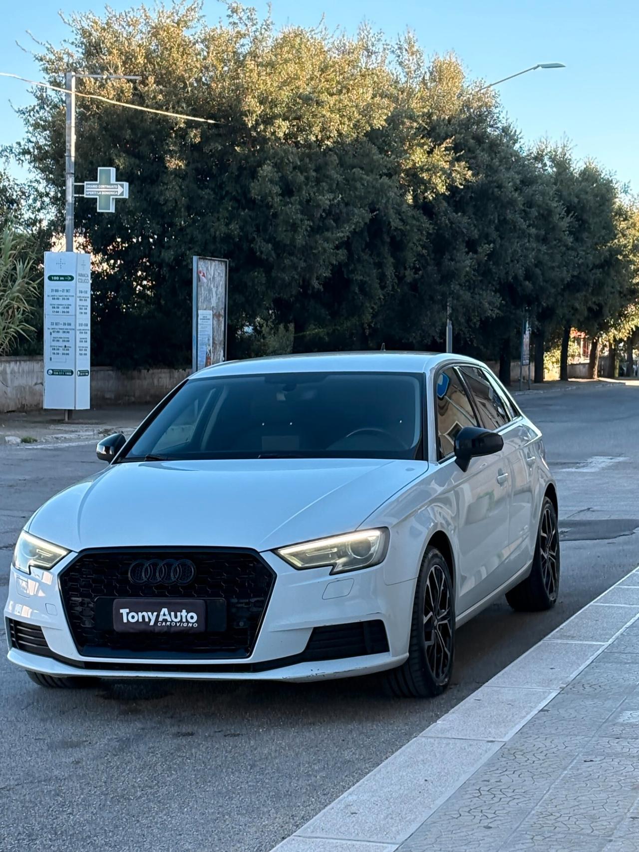 Audi A3 Sportback 30 1.6 tdi Sport 116cv s-tronic NAVI,FULL LED,ANDROID AUTO,SENS.PARCHEGGIO,BLUETOOTH,BLOCK