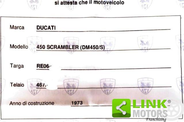 DUCATI Scrambler 450 DM MECCANICA S Iscritta ASI