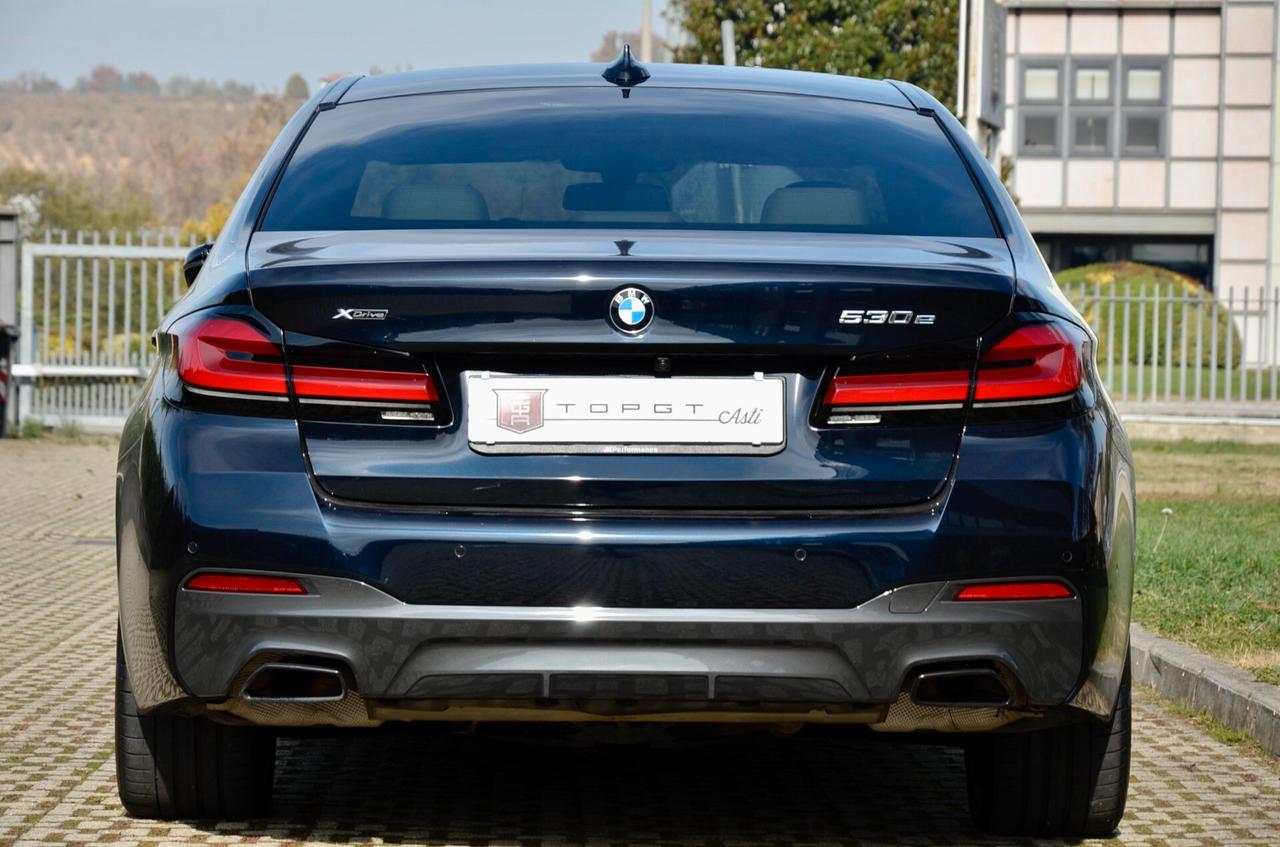 BMW 530e PHEV PLUG IN XDRIVE MSPORT 292cv AUTO, GARANZIA UFF BMW, SERVICE UFF BMW, UFF ITALIANA, CARBON SCHWARZ, EURO 6D, TETTO, PELLE, RETROCAMERA 360°, PERMUTE