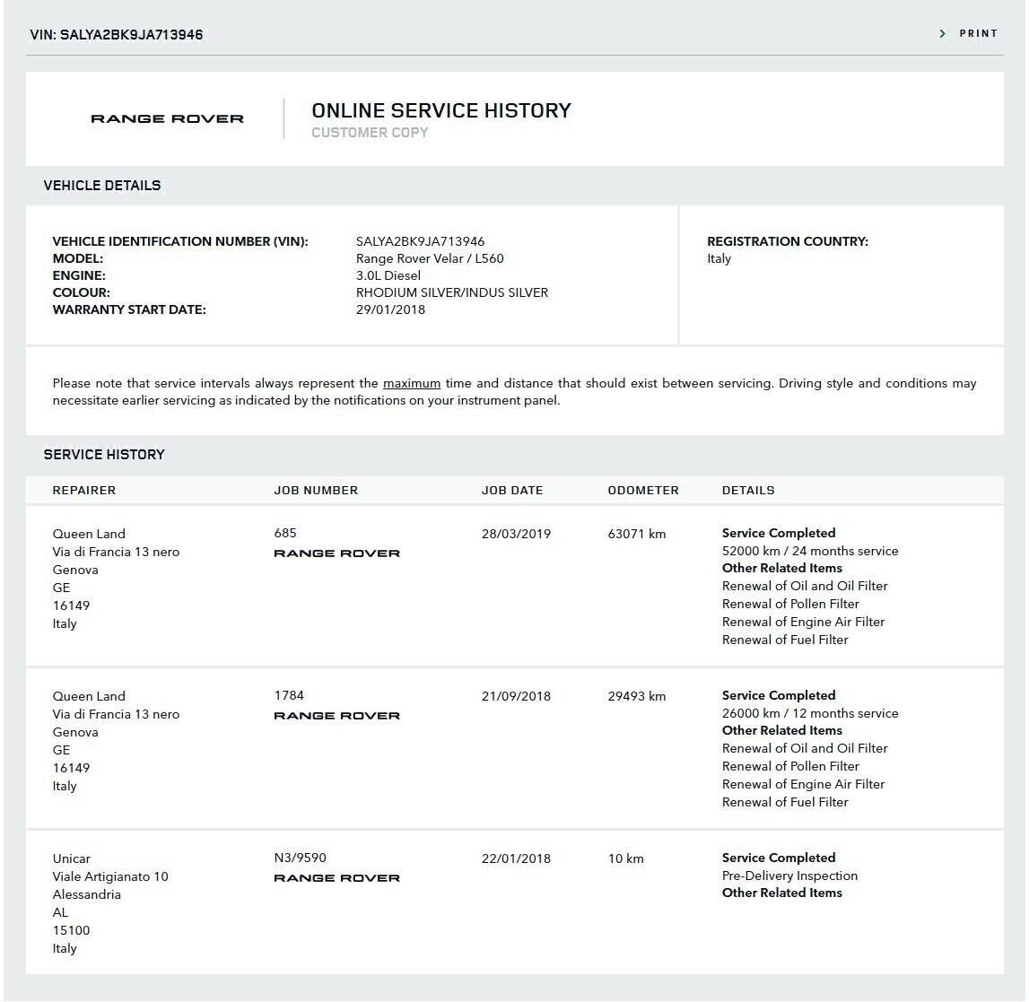 Land Rover Range Rover Velar Range Rover Velar 3.0 V6 SD6 300 CV R-Dynamic HSE