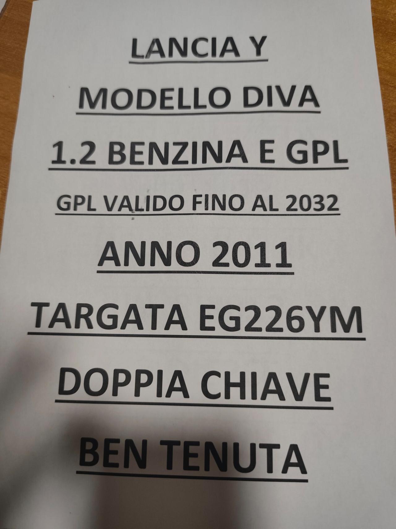Lancia Ypsilon 1.2 BENZINA E GPL Platinum