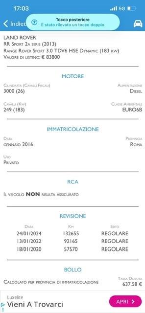 Range Sport 3.0 SDV6 HSE Dynamic