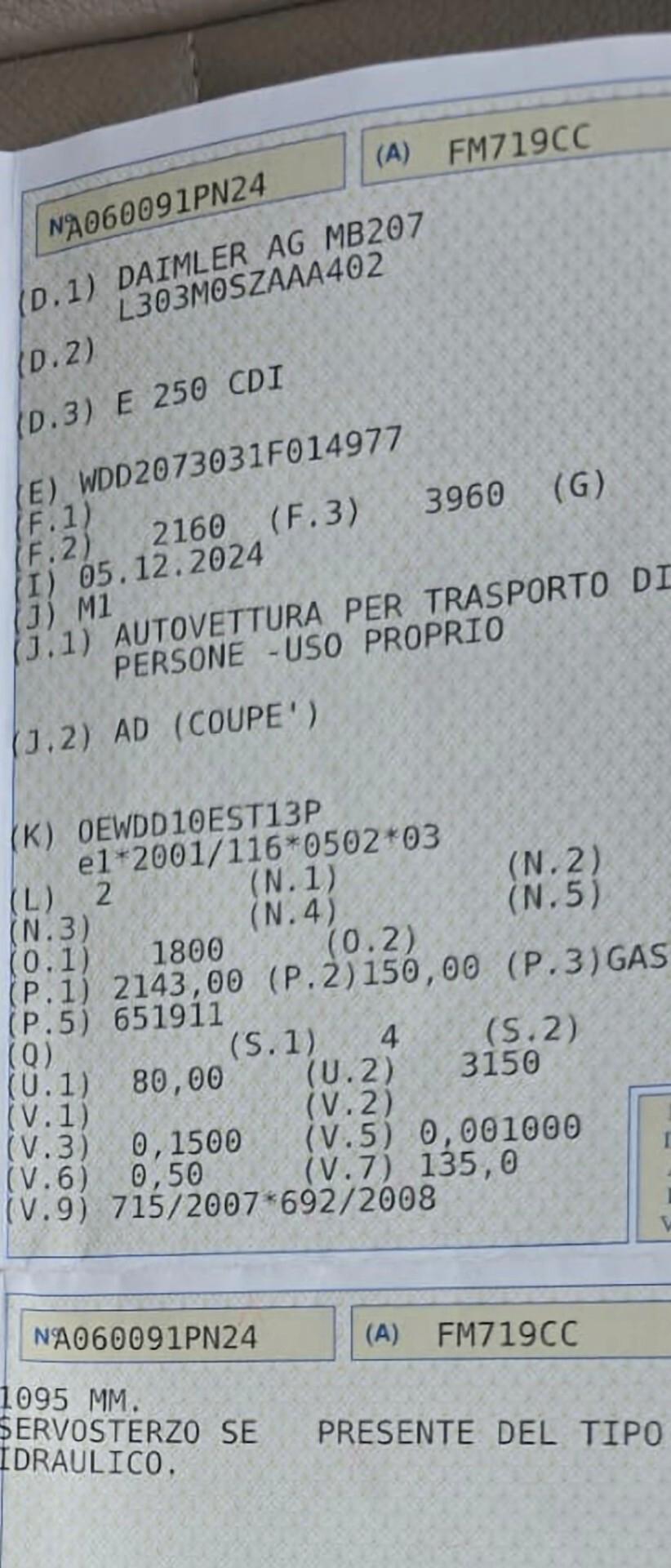 Mercedes-benz E 250 CDI Coupé MOTORE rotto!!!Avantgarde AMG