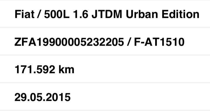 Fiat 500L cc1.6 MJT URBAN EDITION