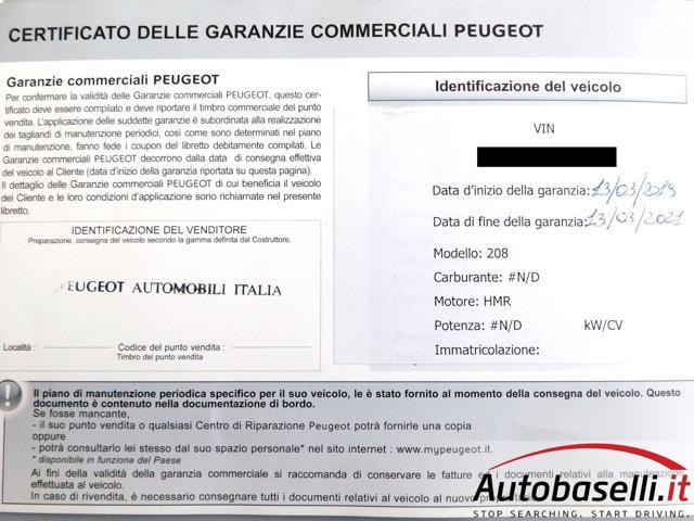 PEUGEOT 208 1.2 82CV STOP&START 5 PORTE ALLURE NAVIGATORE