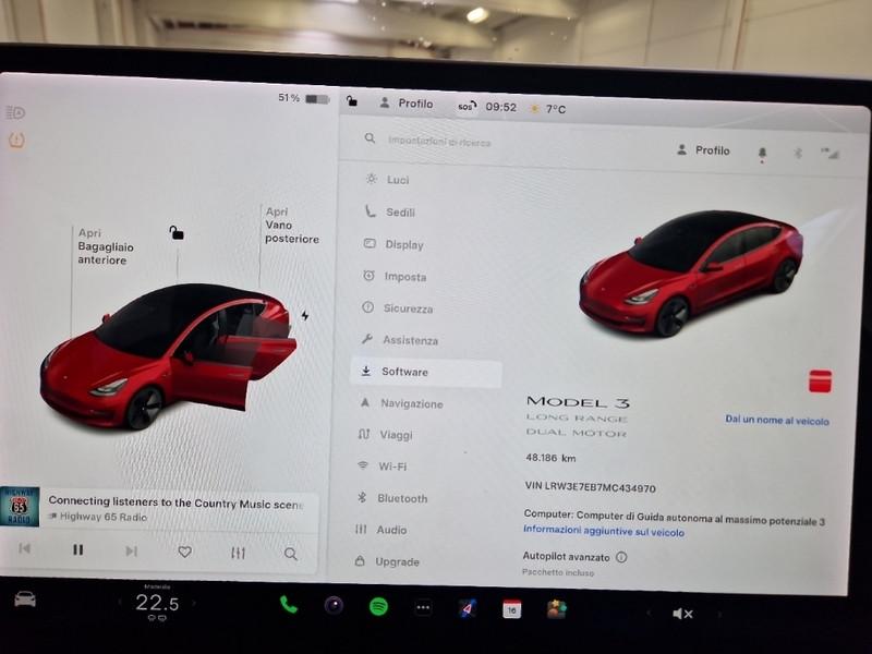 TESLA MODEL 3 75 KWH LONG RANGE DUAL MOTOR AWD 4 PORTE BERLINA