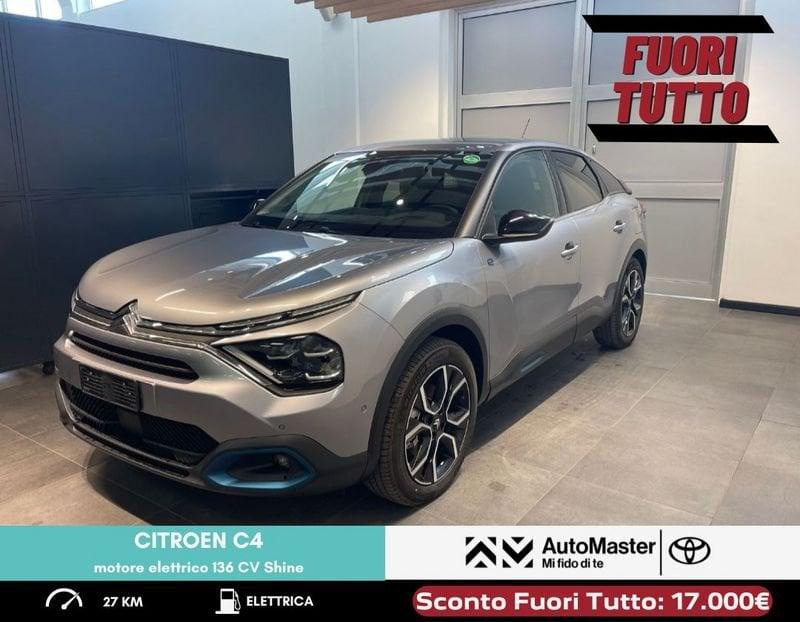 Citroën e-C4 motore elettrico 136 CV Shine