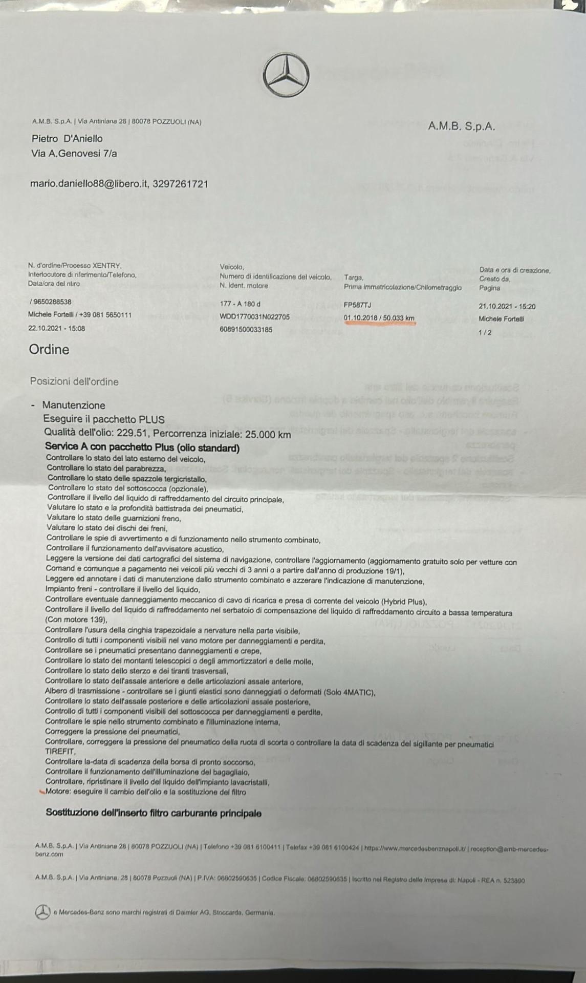 Mercedes-benz A 180 d Automatic Premium