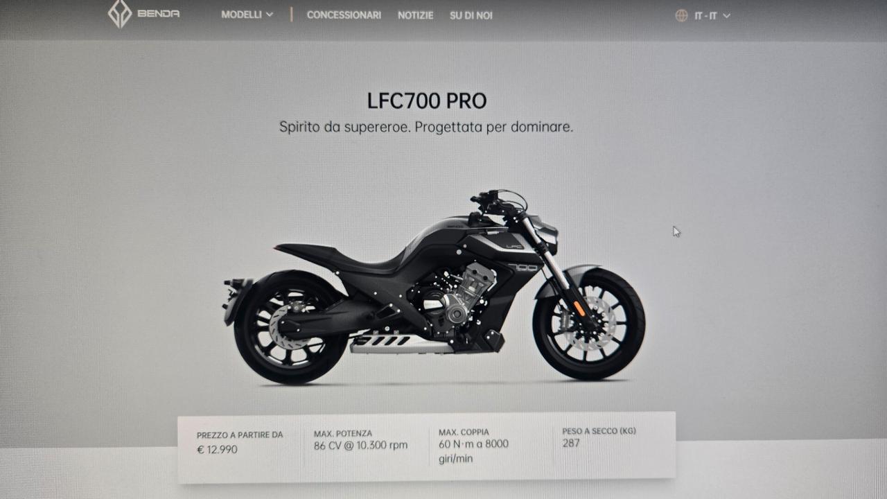 Benda Motorcycles LFC 700 PRO ABS EURO 5 +