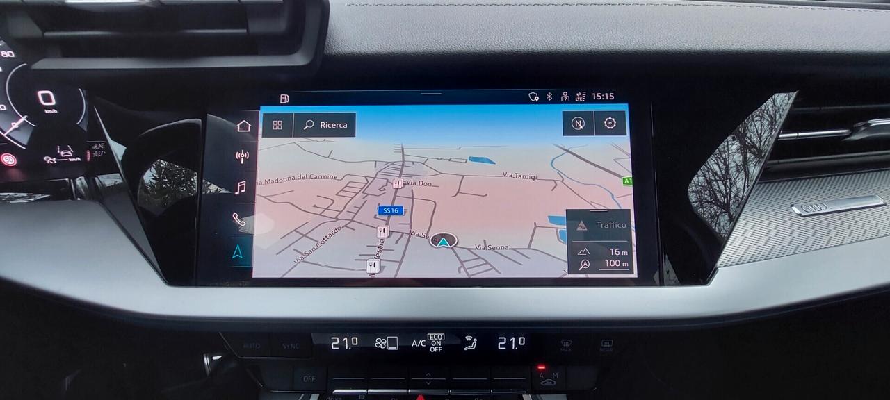 A3 SPB 4.0 TSI S-LINE AUTOMATICA ELETTRICA IBRIDA BENZINA 150 CV NAVI LEGA COCKPIT VIRTUAL