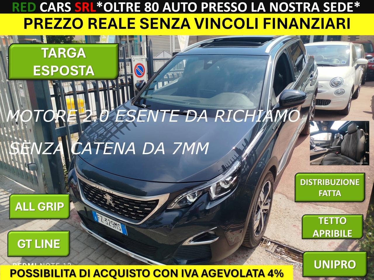 3008 GT 180cv EAT8*DISTRIBUZIONE FATTA* UNIPRO' *PREZZO VERO* FULL OPTIONAL