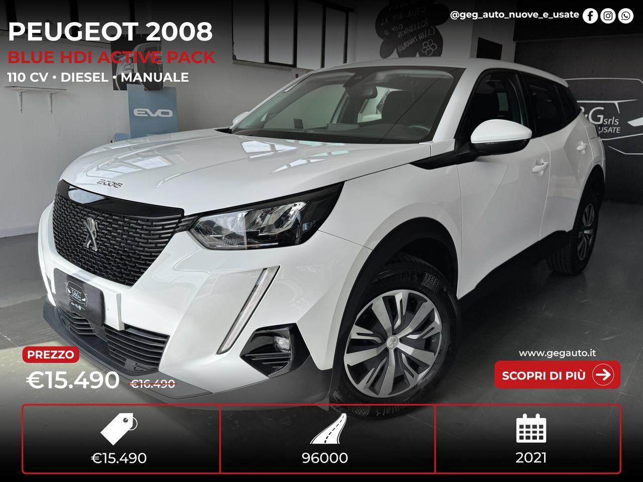Peugeot 2008 BlueHDi 110 Active Pack - 2021