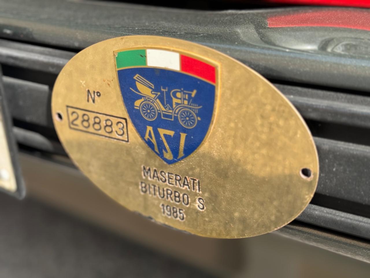 Maserati Biturbo S - TARGA ORO