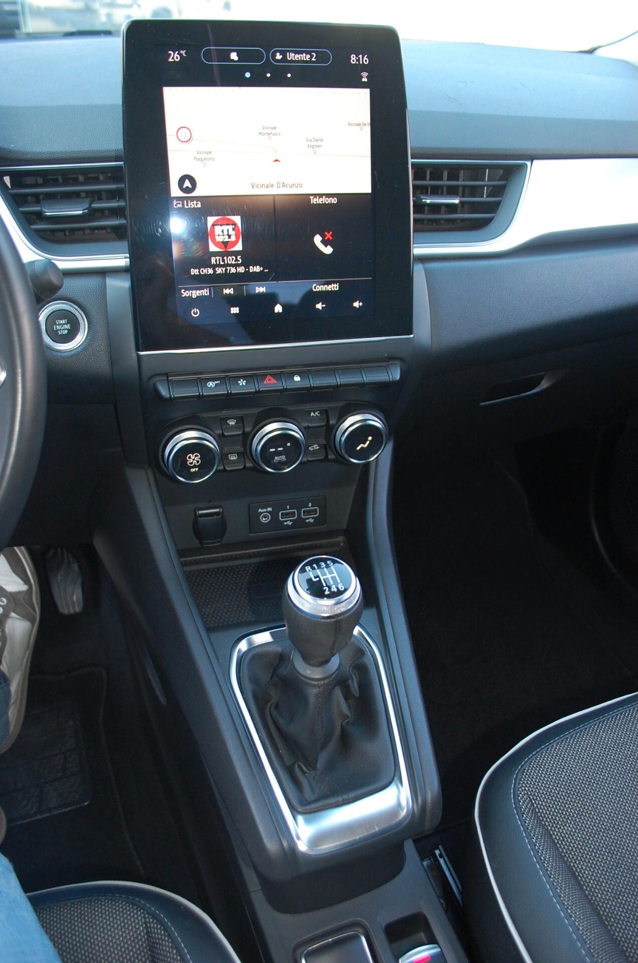 Renault Captur 1.0 tce Intens Gpl 100CV Uff Italy Led Pelle Navi