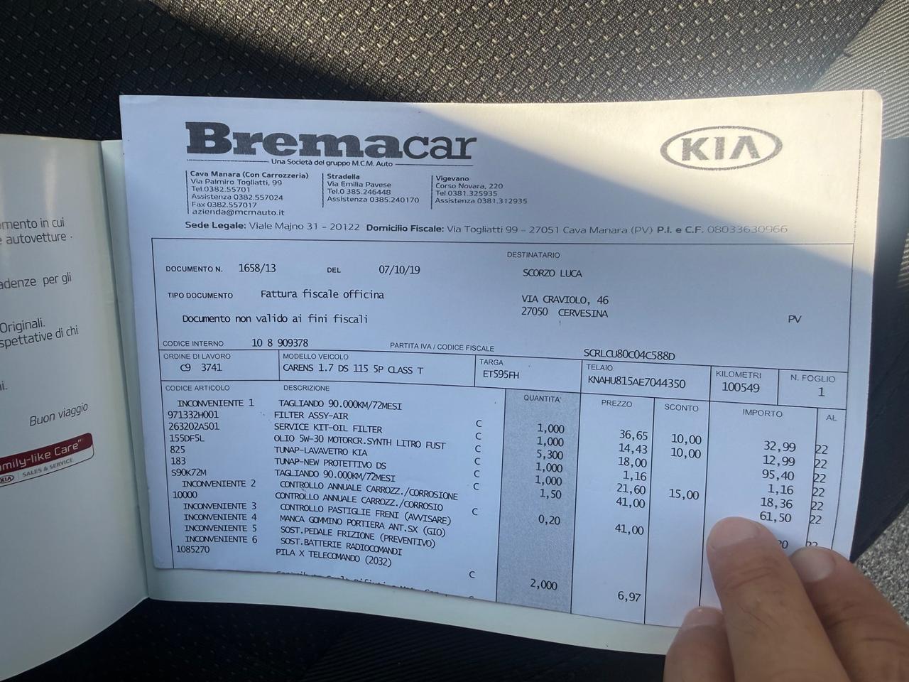 Kia Carens 1.7 CRDi 115 CV Class Perfetta 5P