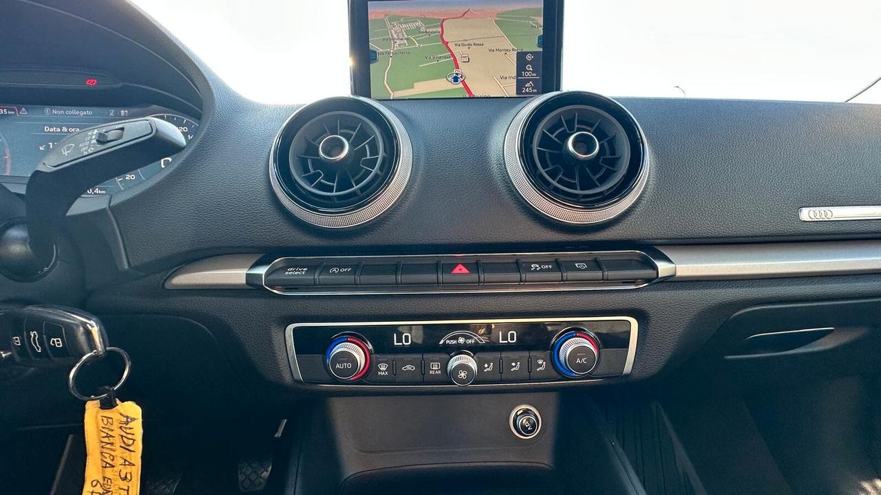 Audi A3 SPB 30 TDI S line Sport UNICO PROPRIETARIO KM CERTIFICATI
