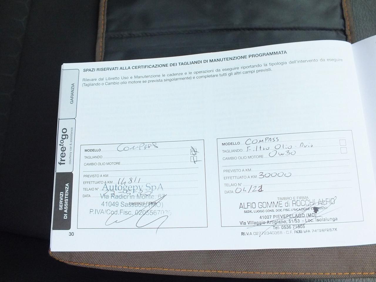 JEEP COMPASS 2.0MJT-140 CV 4X4 MANUALE NIGHT EAGLE