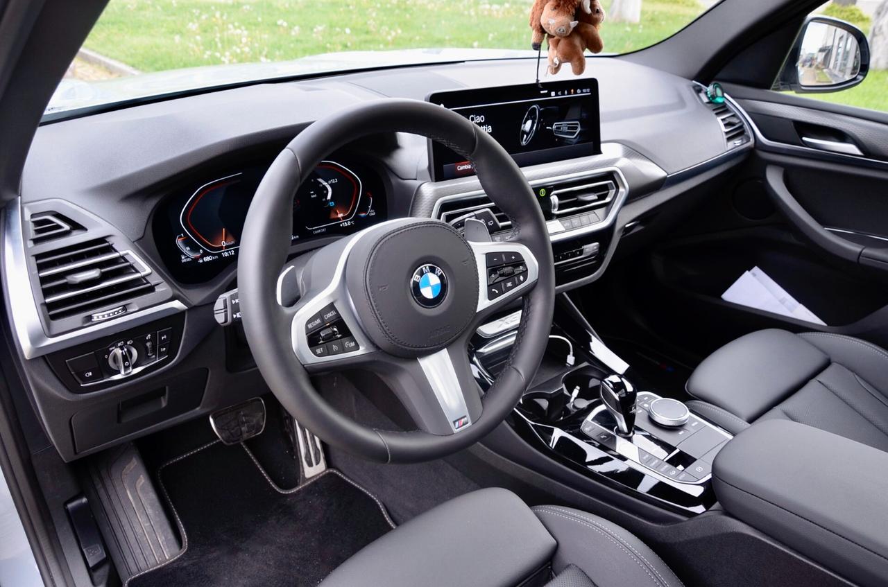 BMW X3 XDRIVE20d MHEV 48V MSPORT 190cv AUTO, IVA ESPOSTA, GARANZIA UFF BMW, UNCOPROP, UFF ITALIANA, 20", TETTO, PERMUTE