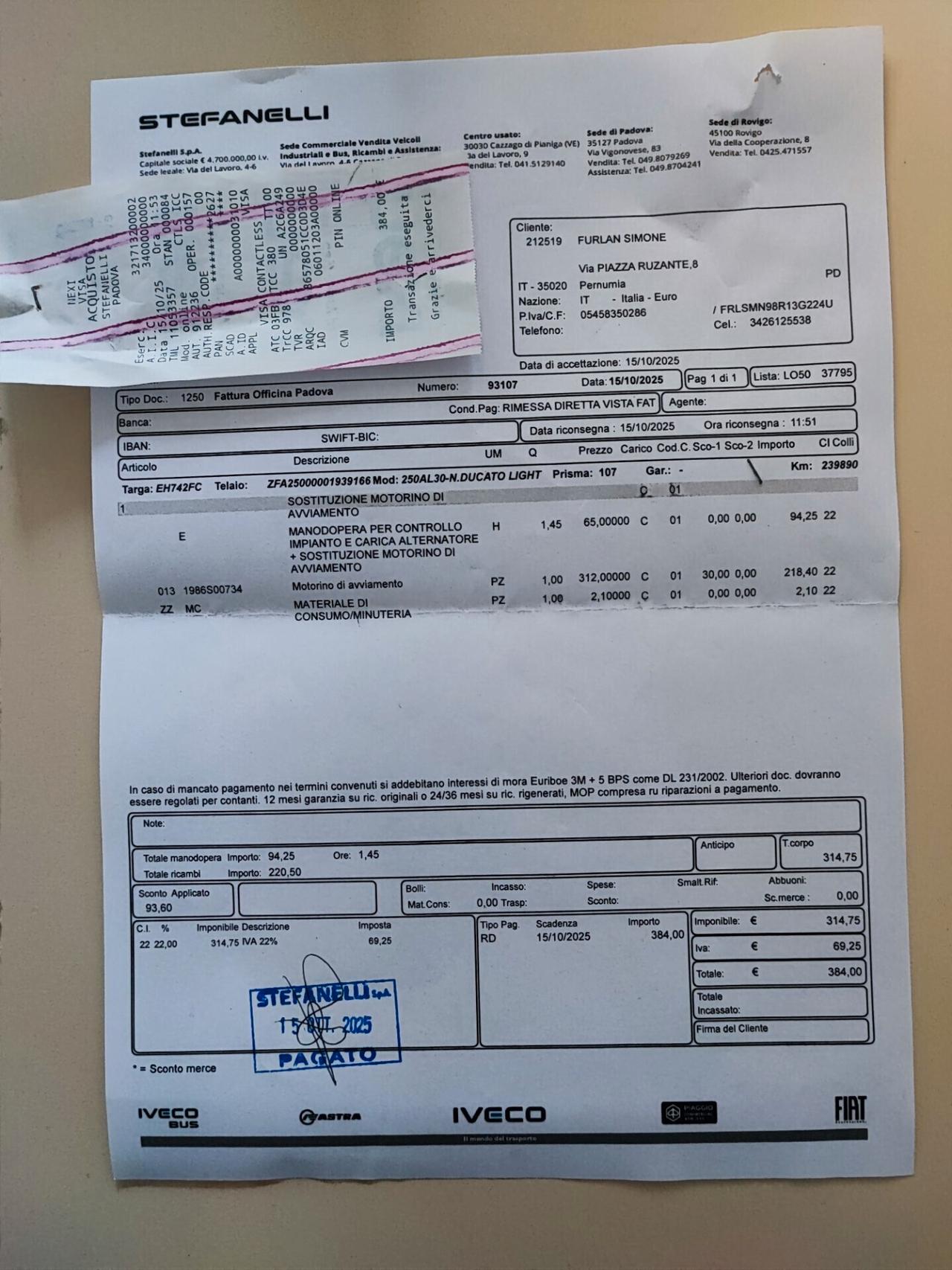 Fiat Ducato 3.0 MJT 160CV L2 H1 UNICO PROPRIETARIO