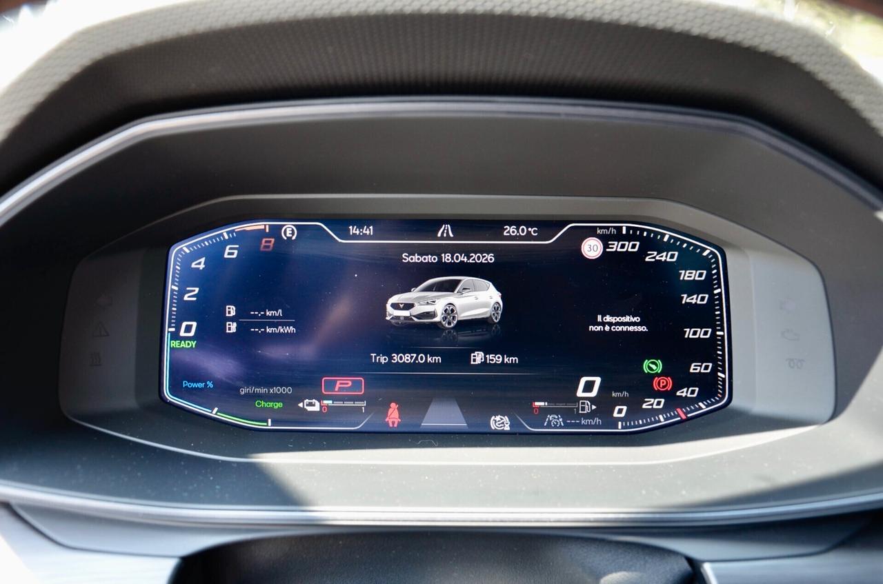 CUPRA LEON 1.4 E-HYBRID PLUG-IN VZ 245cv DSG, GAR. CUPRA 10/27, SERVICE CUPRA, UFF ITALIANA, EURO 6D, SCARICO, CERCHI MOTEC 19", DCC, PERMUTE