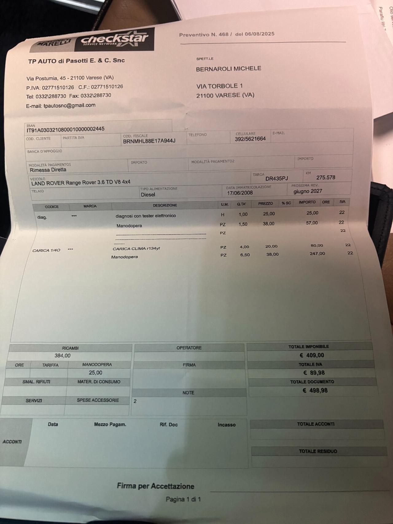 Land Rover Range Rover 3.6 tdV8 Vogue auto*GANCIO TRAINO *