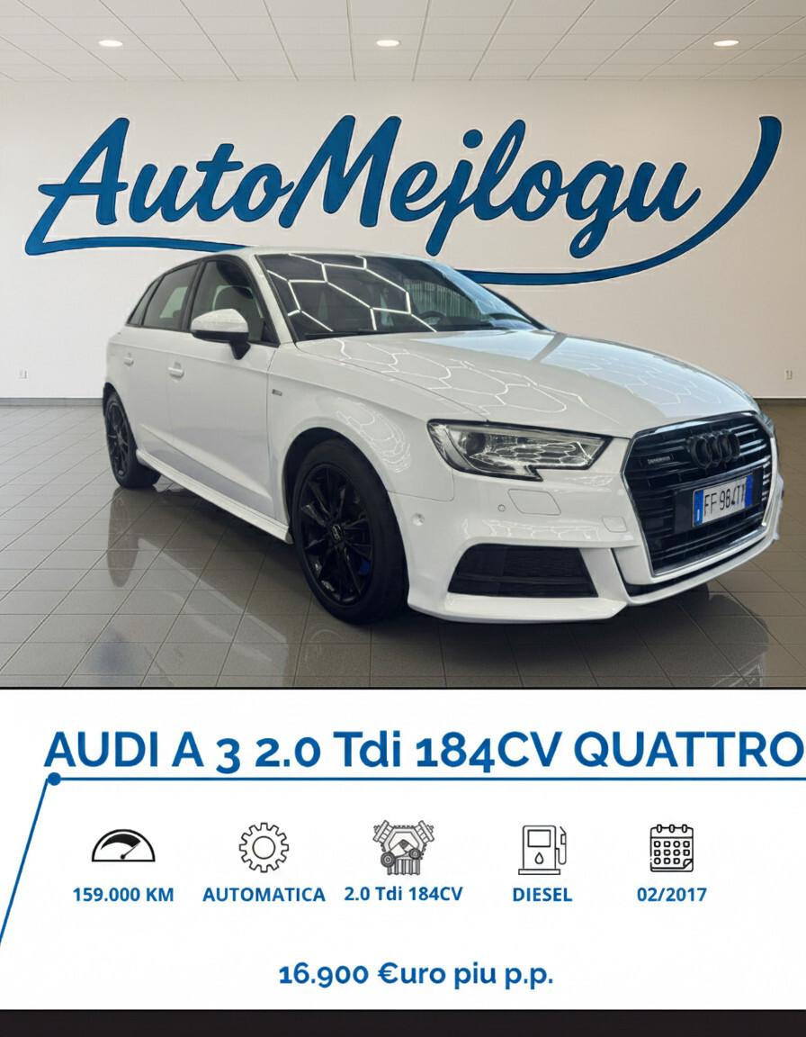 Audi A3 2.0 TDI 184 CV S tronic Sport quattro edition