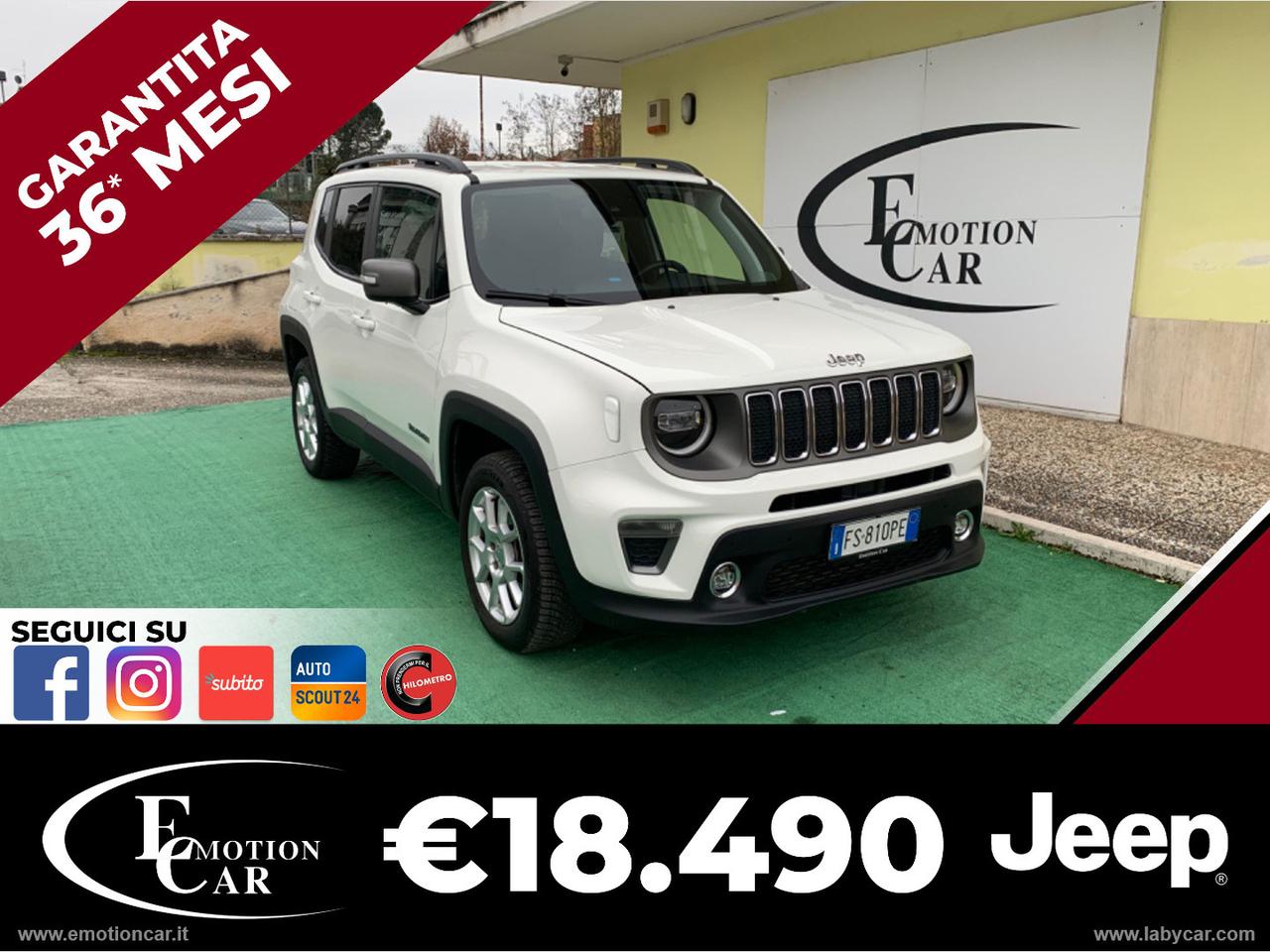 JEEP Renegade 2.0 Mjt 140 CV 4WD AD.L.Limited - 2019