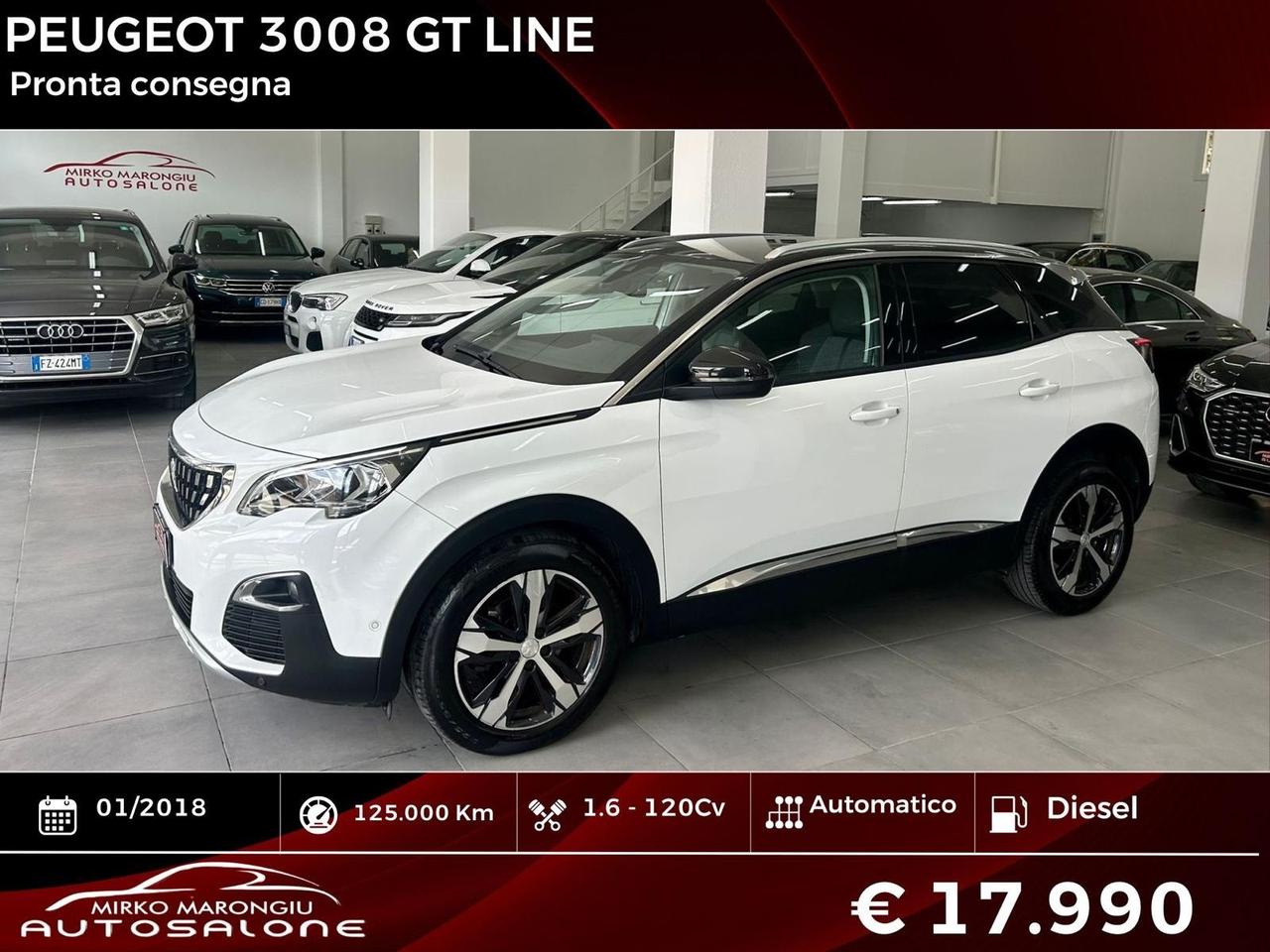 Peugeot 3008 BlueHDi 120 S&S GT Line FINANZIABILE