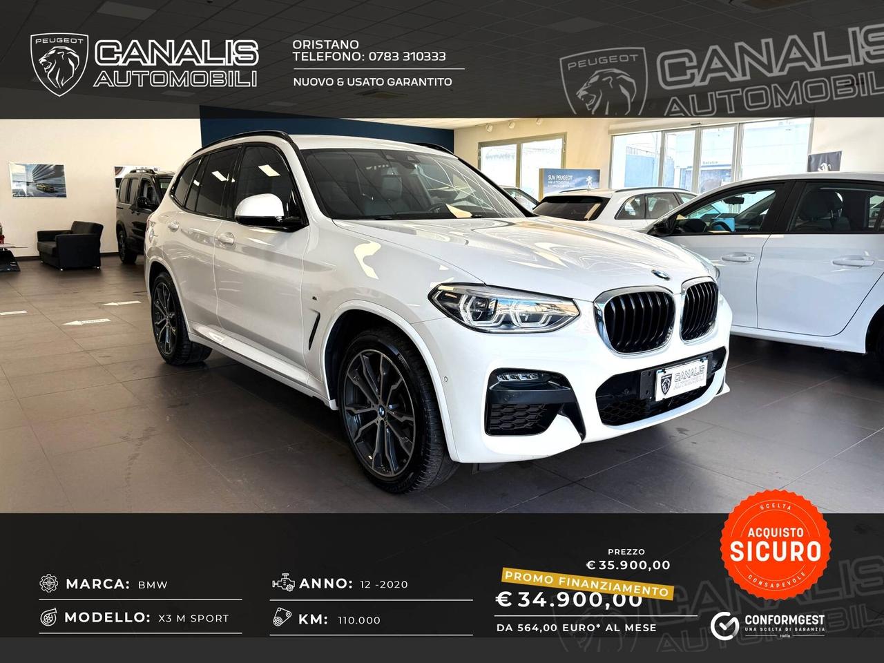 Bmw X3 M xDrive20d Msport - 2020 - AZIENDALE
