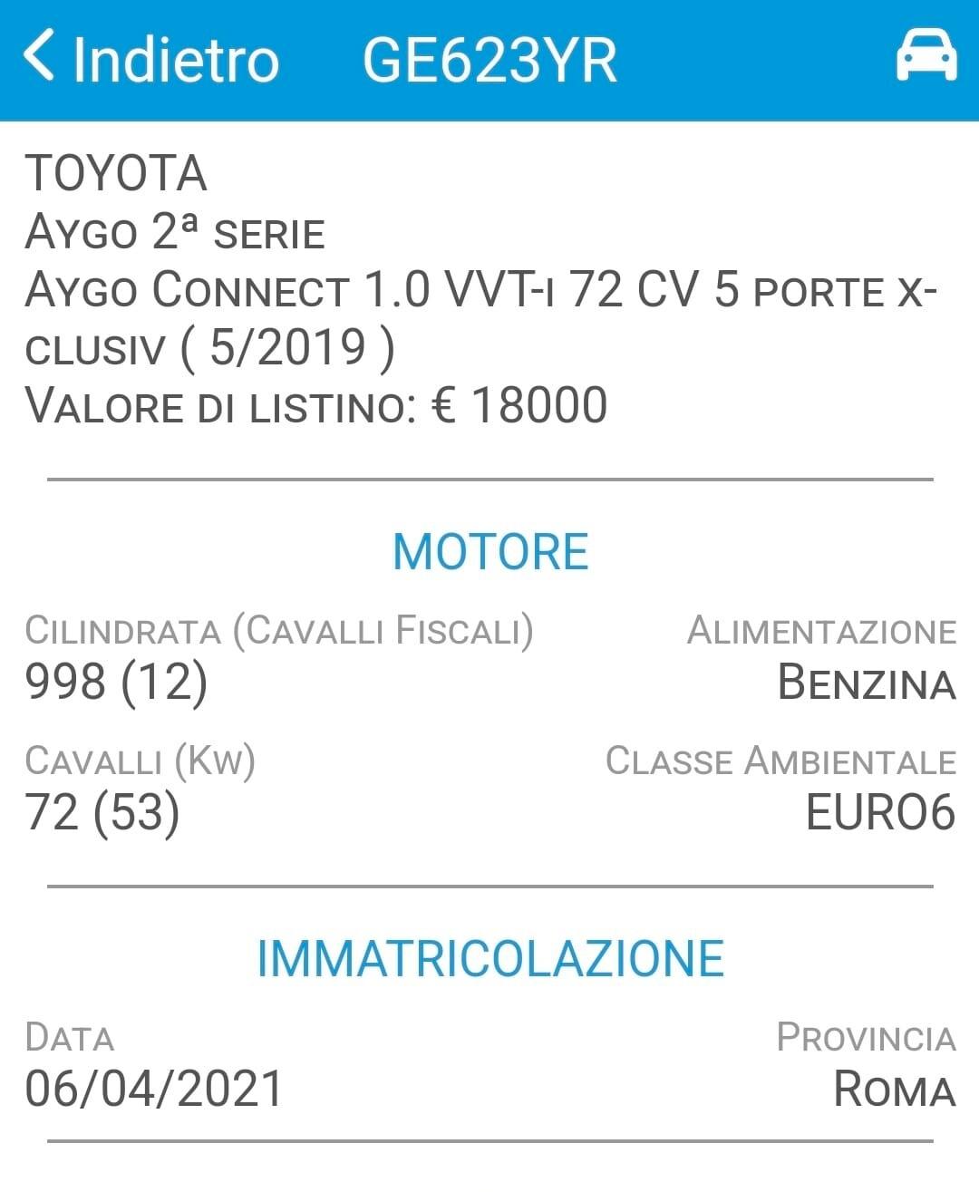 Toyota Aygo Connect 1.0 VVT-i 72 CV 5 porte x-clusiv