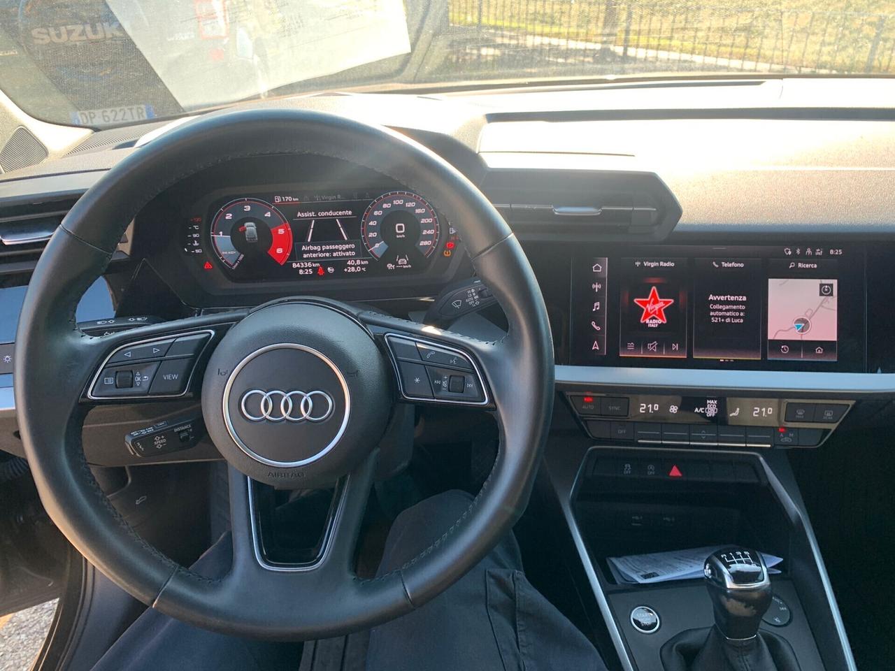 Audi A3 TDI EURO 6 unico proprietario anno 2020 - 2000 cc manuale 79800 km