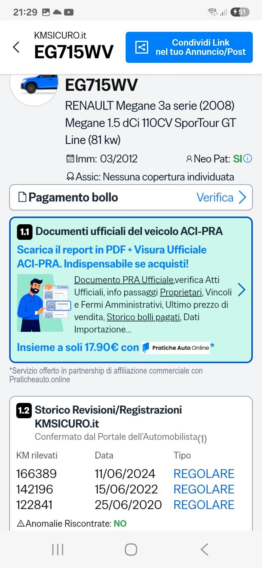 Renault Megane Mégane 1.5 dCi 110CV GT Line garantita 12M