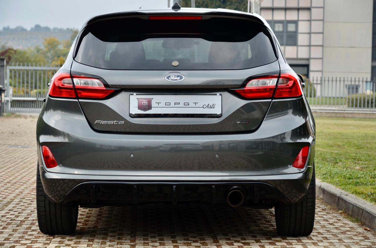 FORD FIESTA 1.0 ECOBOOST HYBRID ST-LINE 125cv, UNICOPROPRIETARIO, SERVICE FORD, EURO 6D, SCARICO, FARI LED, APPLE ANDROID, 18", PERMUTE