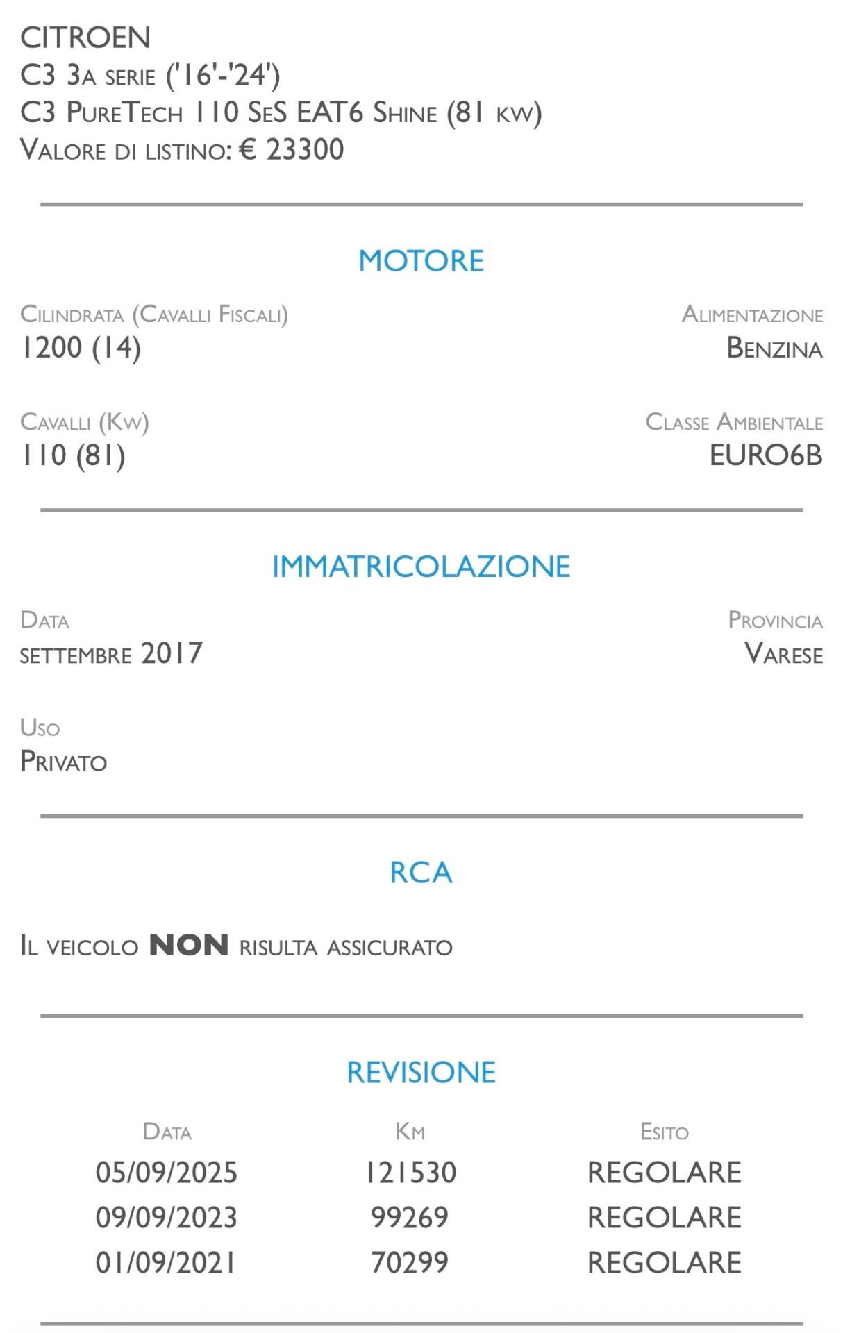 Citroen C3 PureTech 110 S&S EAT6 Shine - CAMBIO AUTOMATICO