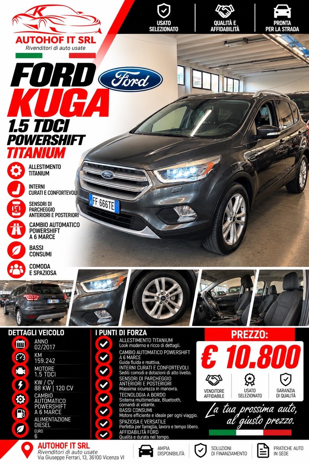 Ford Kuga 1.5 TDCI AUTOMATICA Powershift Titanium