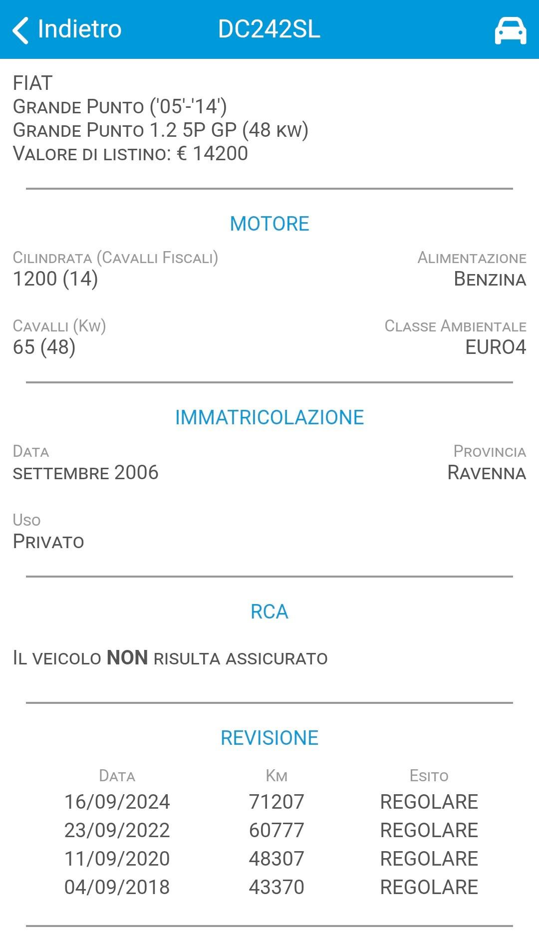 Fiat Punto 1.2 5 porte SOLO 78.000KM!!!